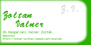 zoltan valner business card