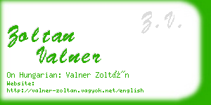 zoltan valner business card